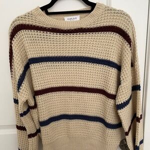 Gilli Oatmeal Striped Sweater